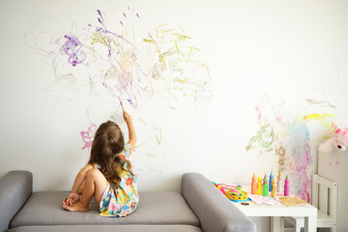 7 of the Toughest Household Messes and Their Natural Cleaning Solutions grassy knees drawing on walls